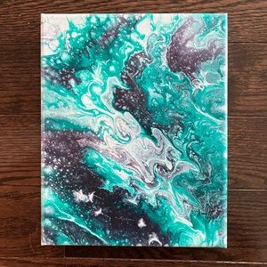 Original fluid art painting 8x10 inch canvas